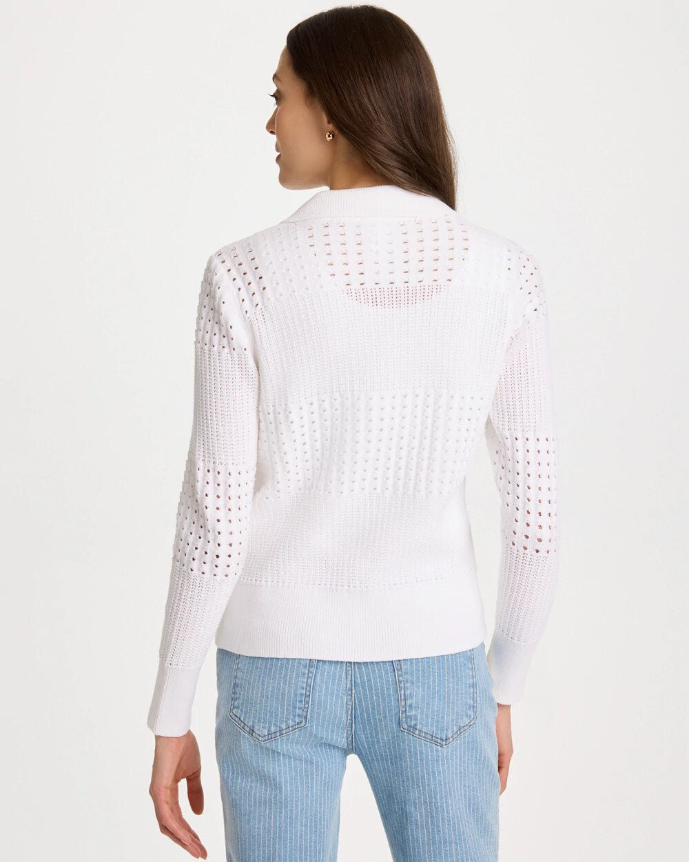 Chico's | Textured Button-Front Cardigan/ Alabaster