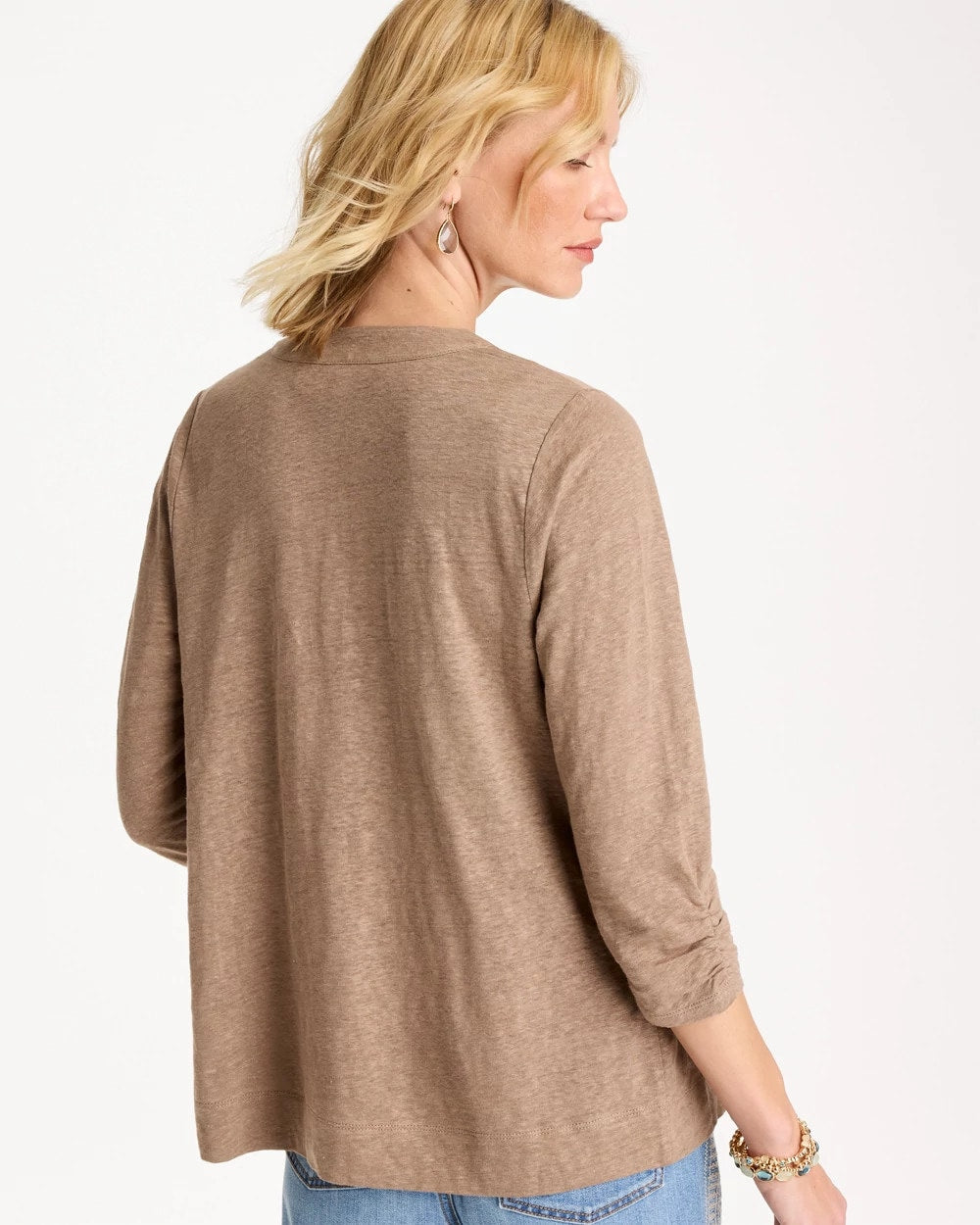 Chico's | Linen Open Front Cardigan/ Topaz Smoke