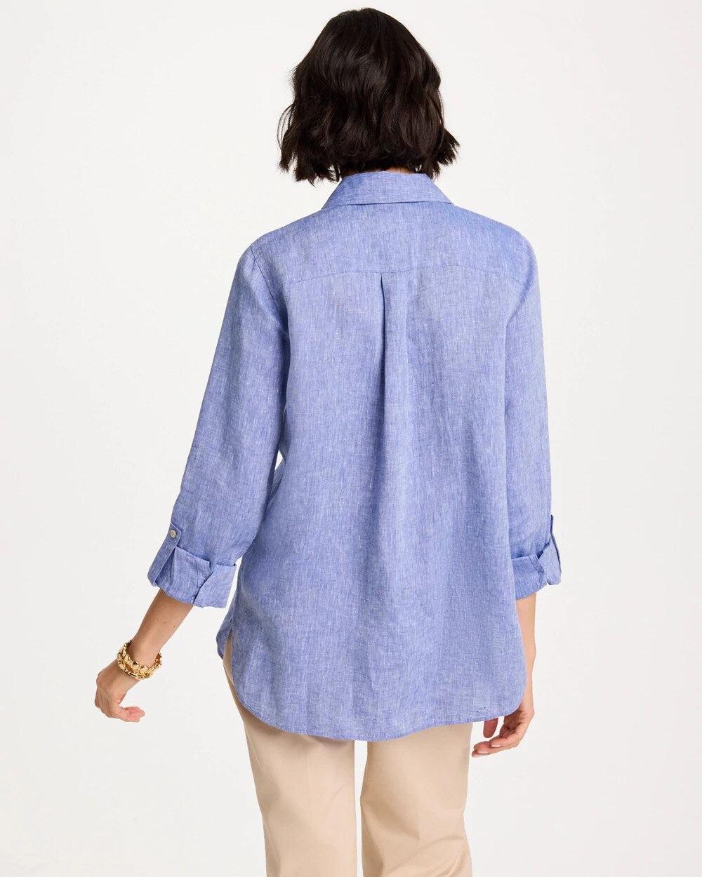 Chico's | No Iron™ Linen Tunic/ Indigo