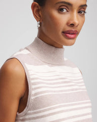Chico's | Zenergy® Luxe Cashmere-Blend Cap-sleeve Top/ Helium Faux Heather