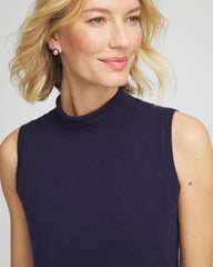 Chico's | Zenergy® Luxe Sleeveless Mockneck/ Passport Blue