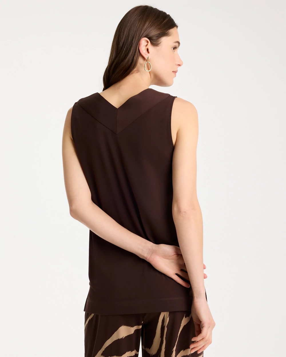 Chico's | Travelers™ Knit V-Neck Tank/ Cocoa Bean