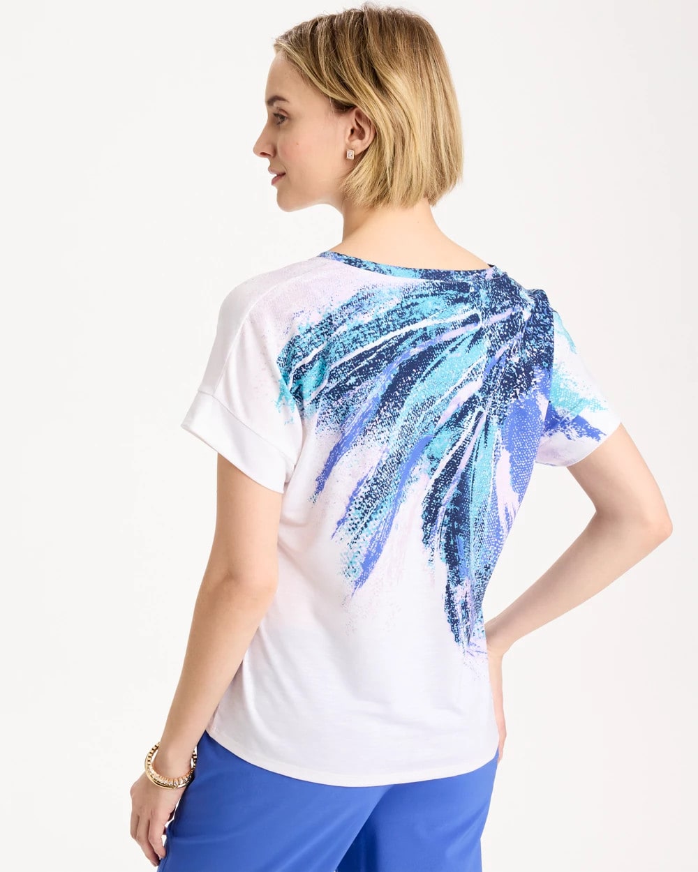 Chico's | Zenergy® Sicily Splash Drop Shoulder Tee/ Pale Sweet Pea