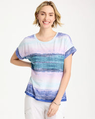 Chico's | Zenergy® Ombre Drop Shoulder Tee/ Pale Sweet Pea