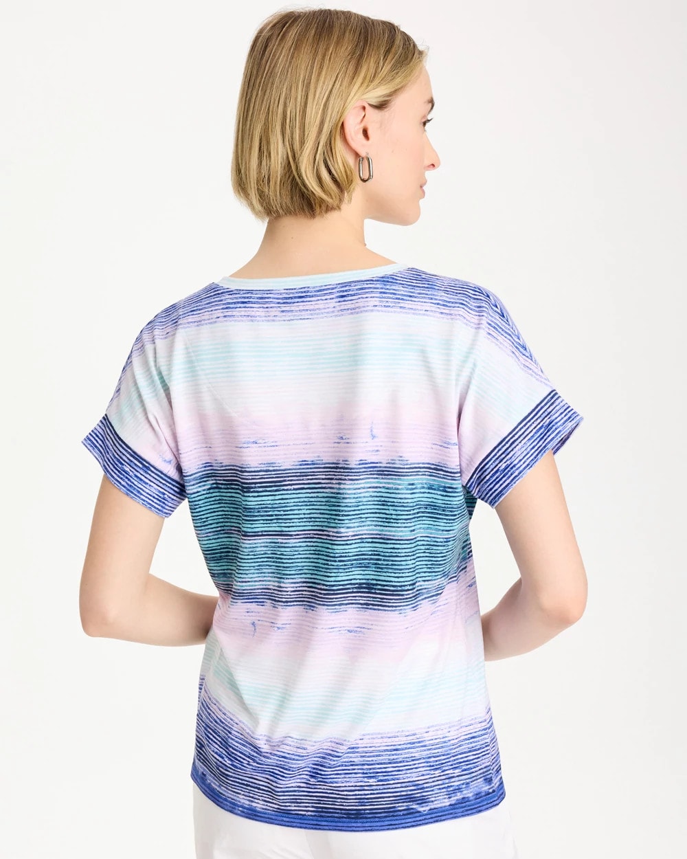 Chico's | Zenergy® Ombre Drop Shoulder Tee/ Pale Sweet Pea