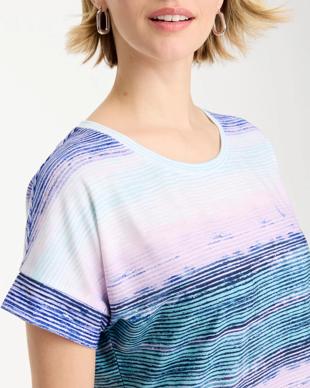 Chico's | Zenergy® Ombre Drop Shoulder Tee/ Pale Sweet Pea