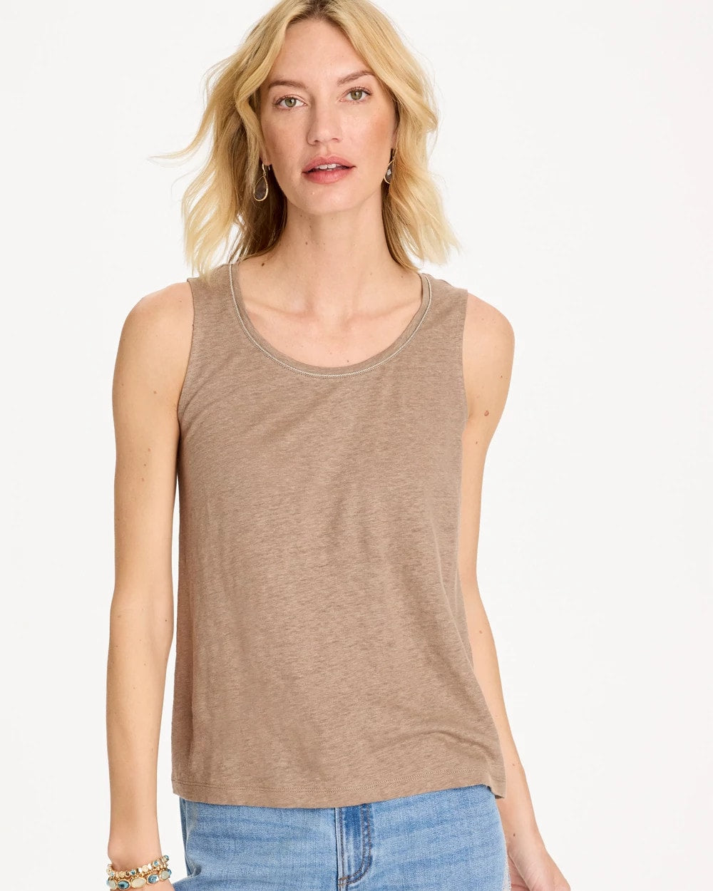 Chico's | Linen Tank/ Topaz Smoke