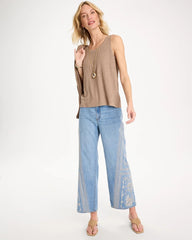 Chico's | Linen Tank/ Topaz Smoke