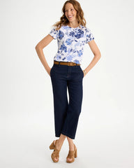 Chico's | Jolene Cotton Stretch Cap Sleeve Tee/ Passport Blue