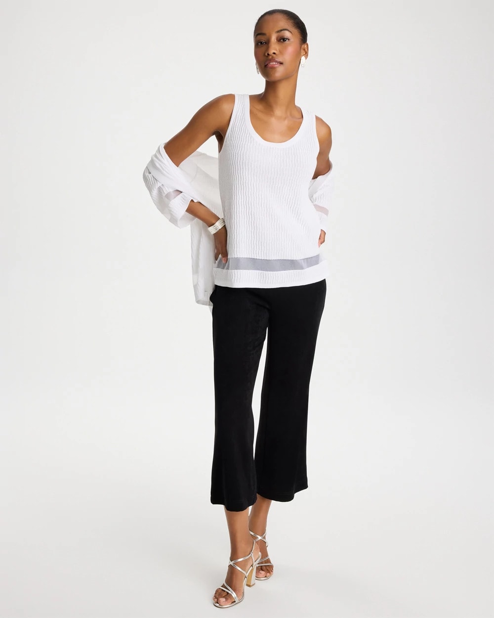 Chico's | Travelers™ Sheer Stripe Tank/ Travelers Winter Drift
