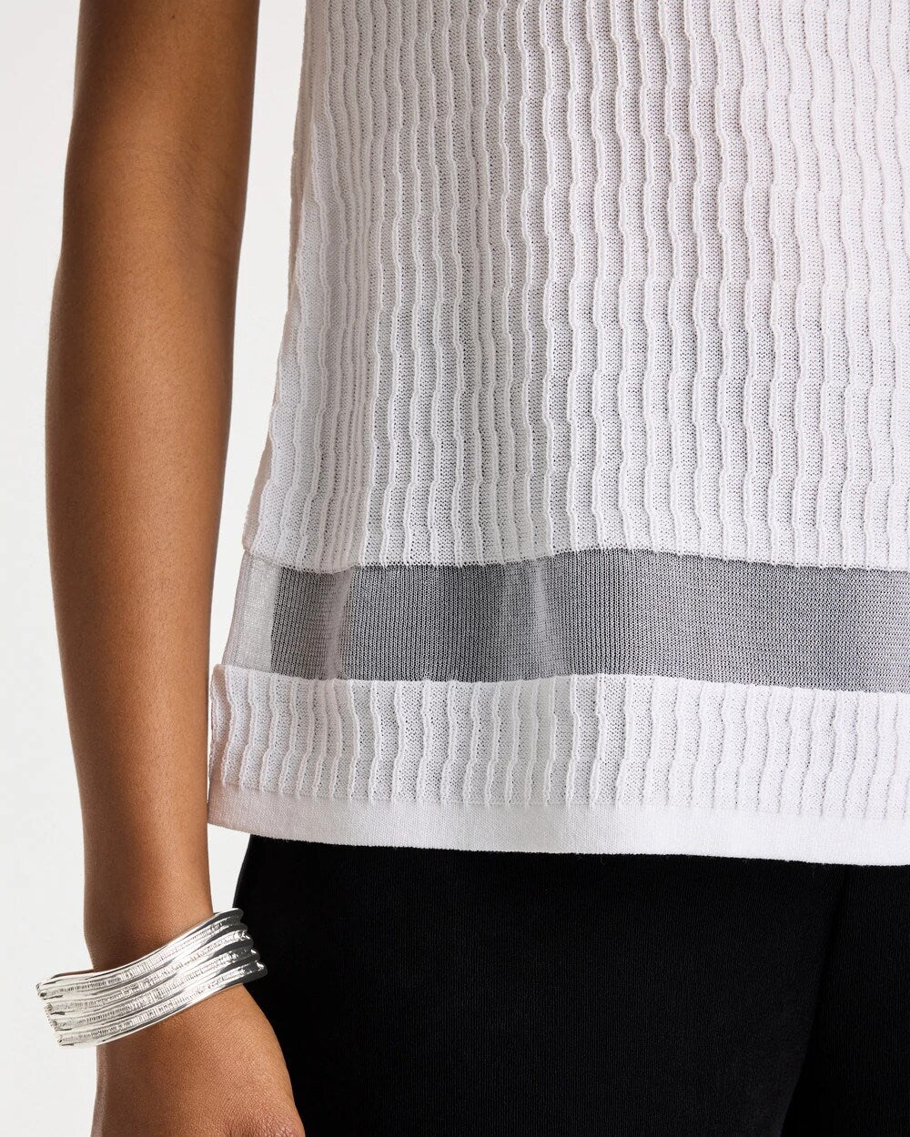 Chico's | Travelers™ Sheer Stripe Tank/ Travelers Winter Drift