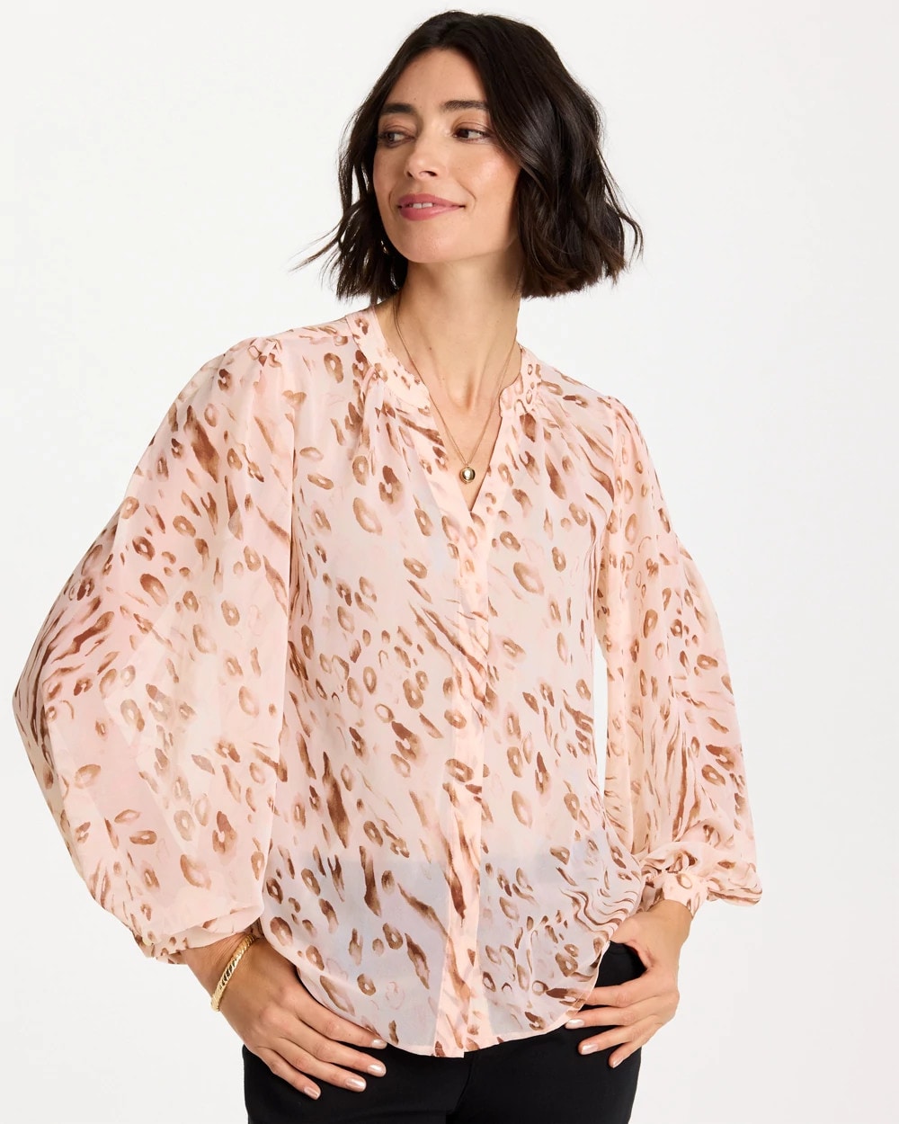 Chico's | Georgette Soft Spots Blouse/ Sweet Blossom
