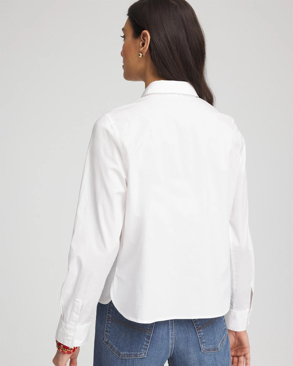 Chico's | Crystal Heart Poplin Shirt/ Alabaster