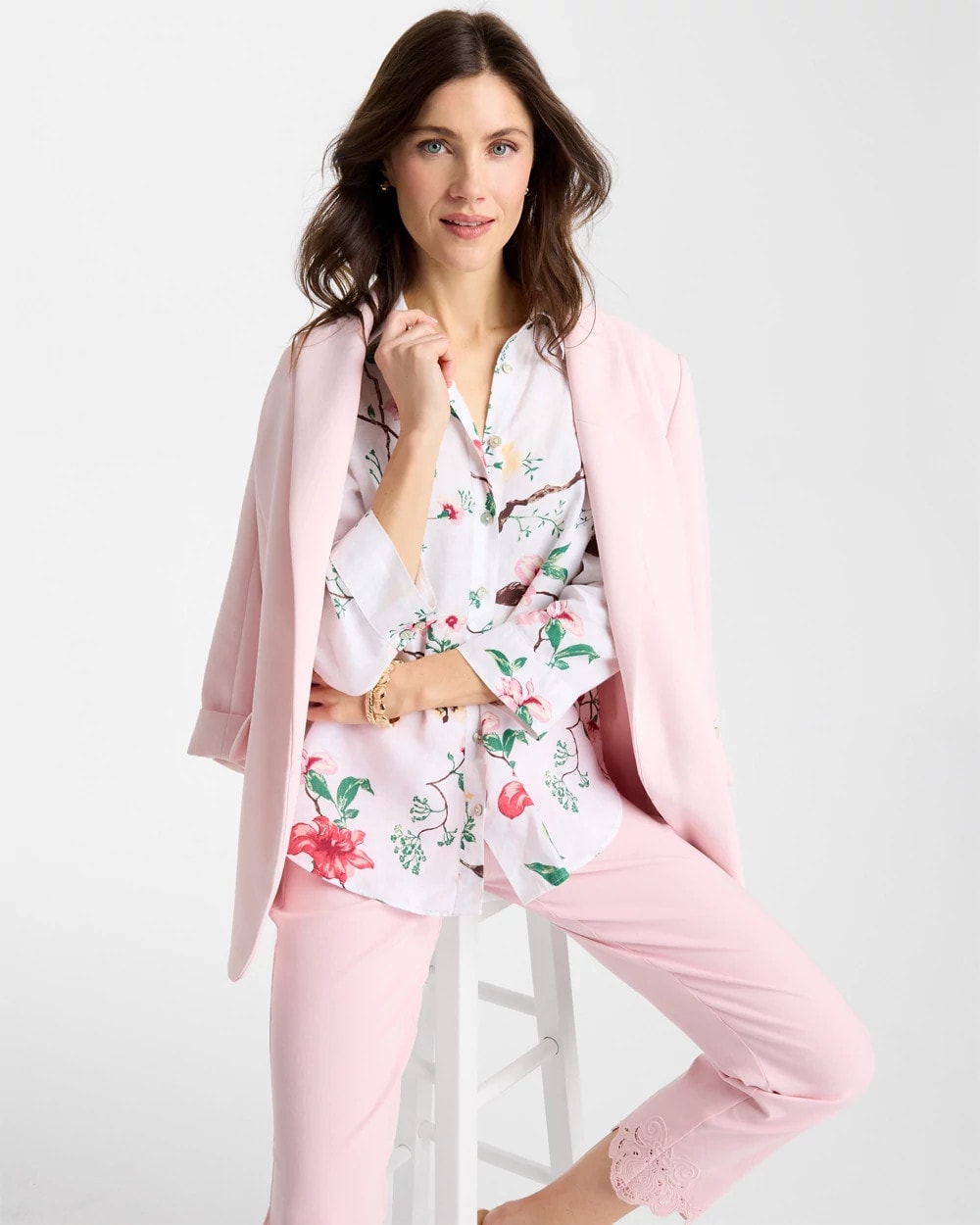 Chico's | No Iron™ Kyoto Bloom Linen Shirt/ Hot Honeysuckle