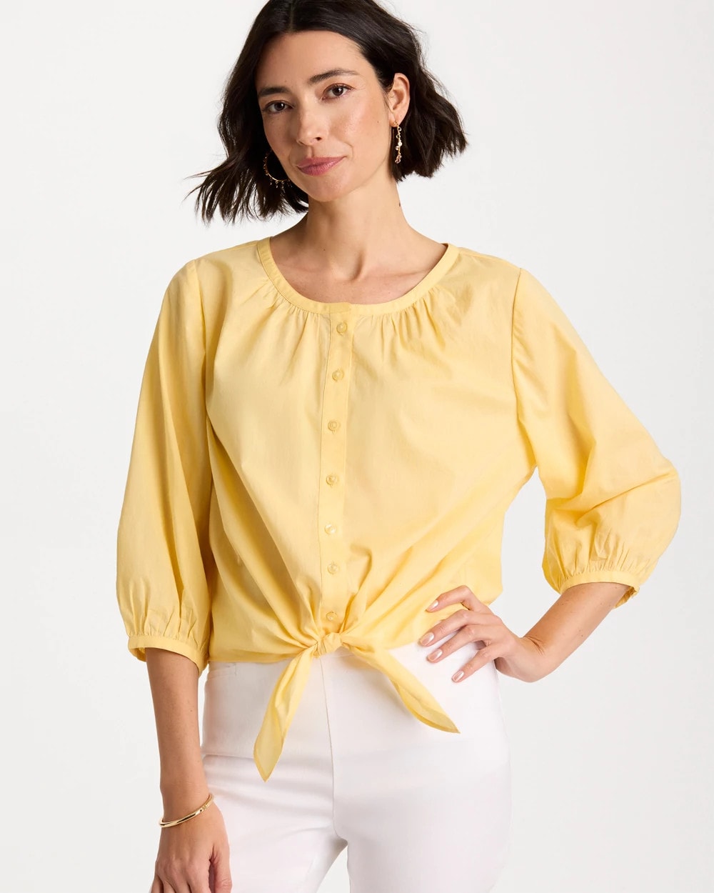 Chico's | Tie-Front Top/ Golden Haze