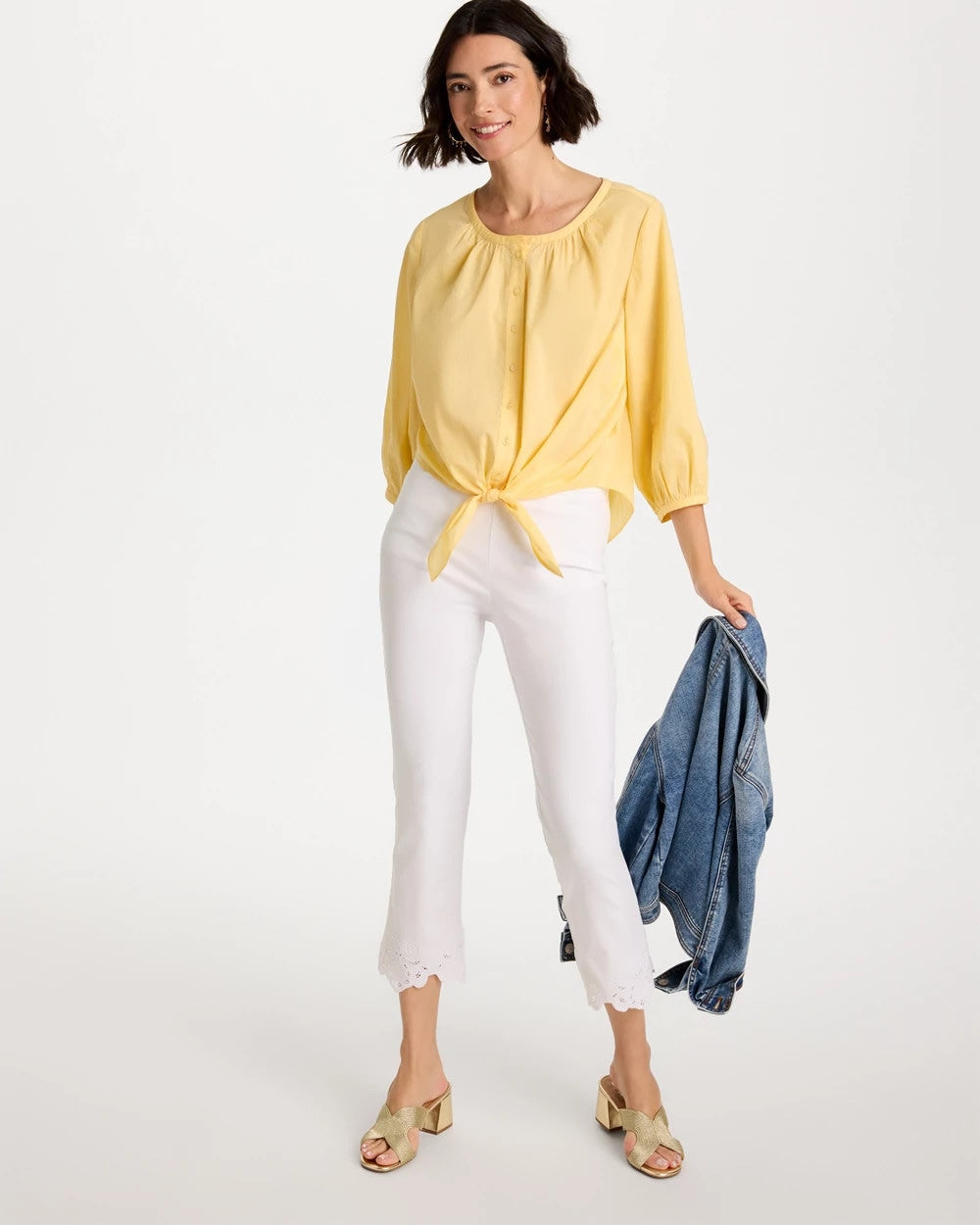 Chico's | Tie-Front Top/ Golden Haze