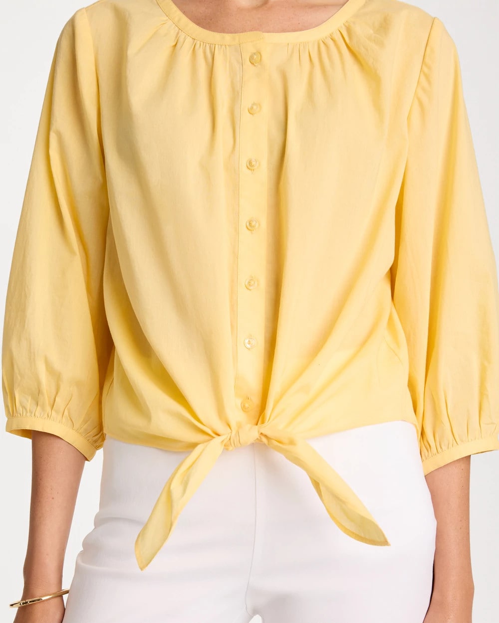 Chico's | Tie-Front Top/ Golden Haze