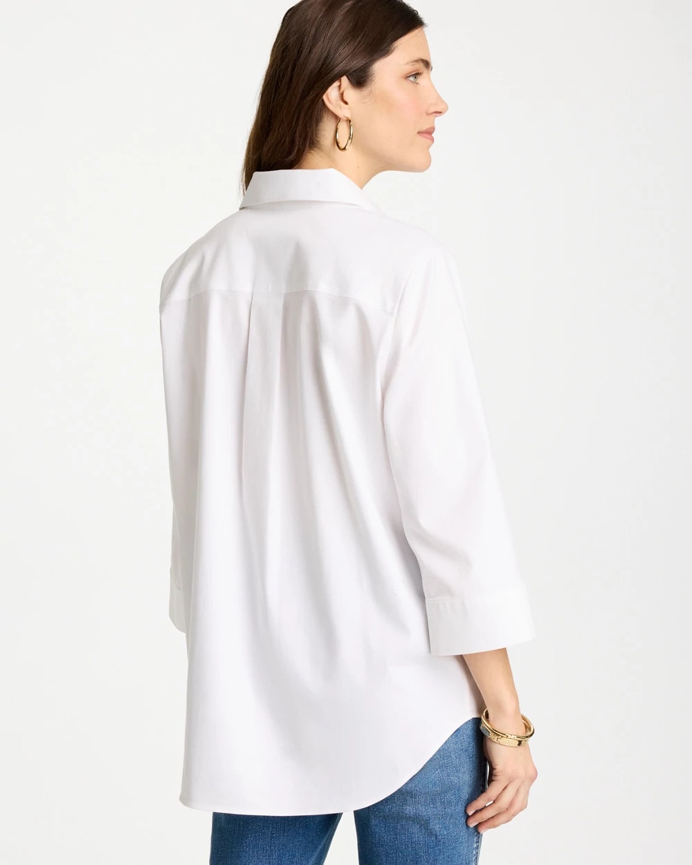 Chico's | No Iron™ Stretch Popover Tunic/ Optic White