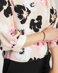 Chico's | Satin Blossom Burst Top/ Sweet Blossom