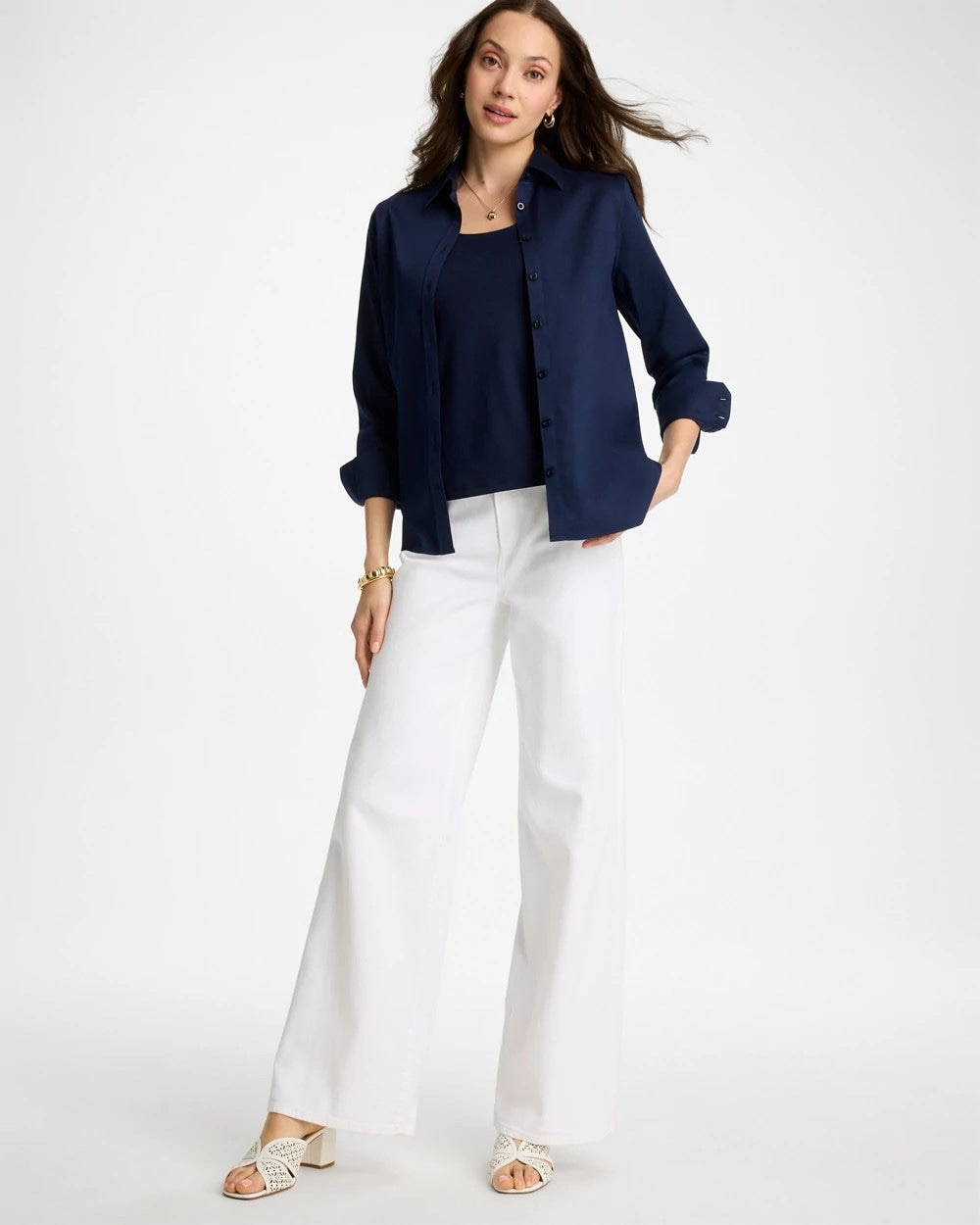 Chico's | No Iron™ Stretch Shirt/ Classic Navy