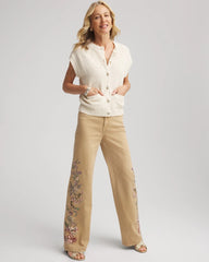Chico's | Button-Up Sweater Vest/ Gold