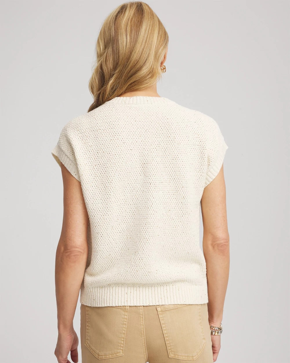 Chico's | Button-Up Sweater Vest/ Gold
