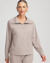 Chico's | Zenergy® Cloud Half-Zip Pullover Top/ Rocky Mountain