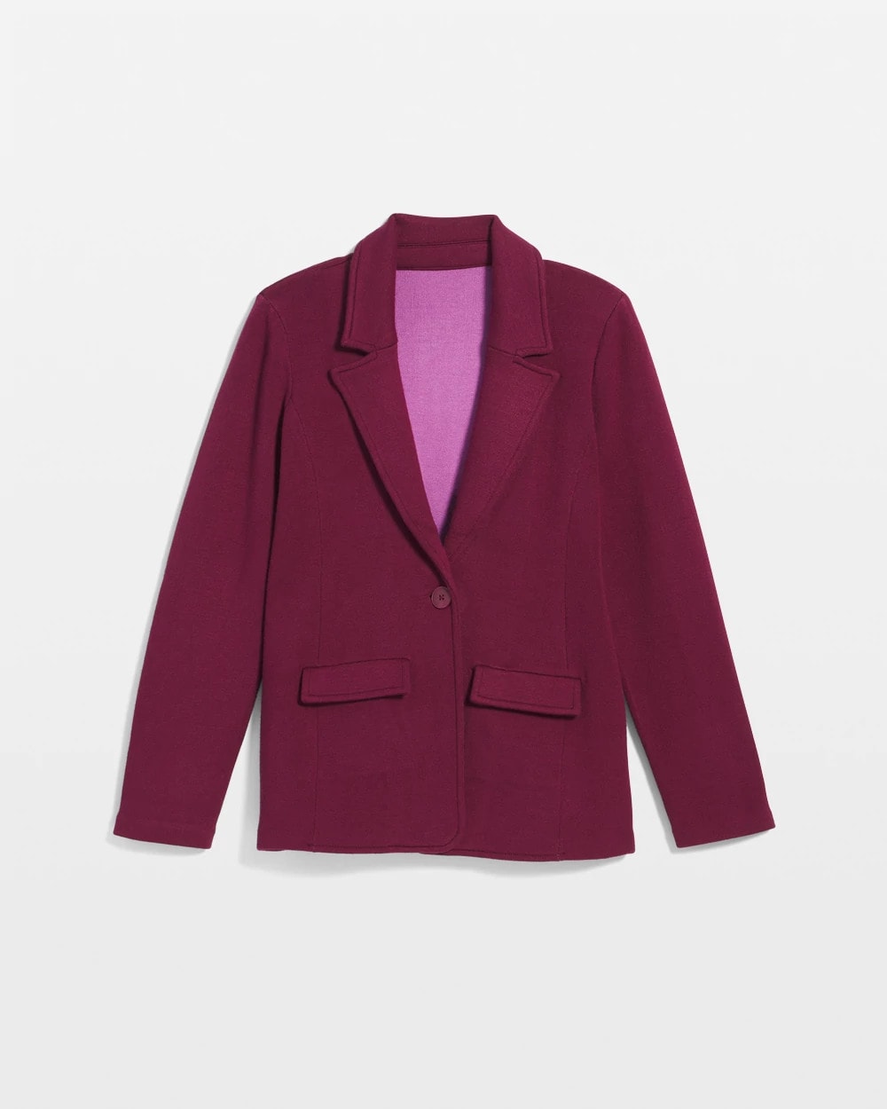 Chico's | Single-Breasted Sweater Blazer/ Deep Chianti