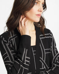 Chico's | Ella Graphic Cardigan/ Black