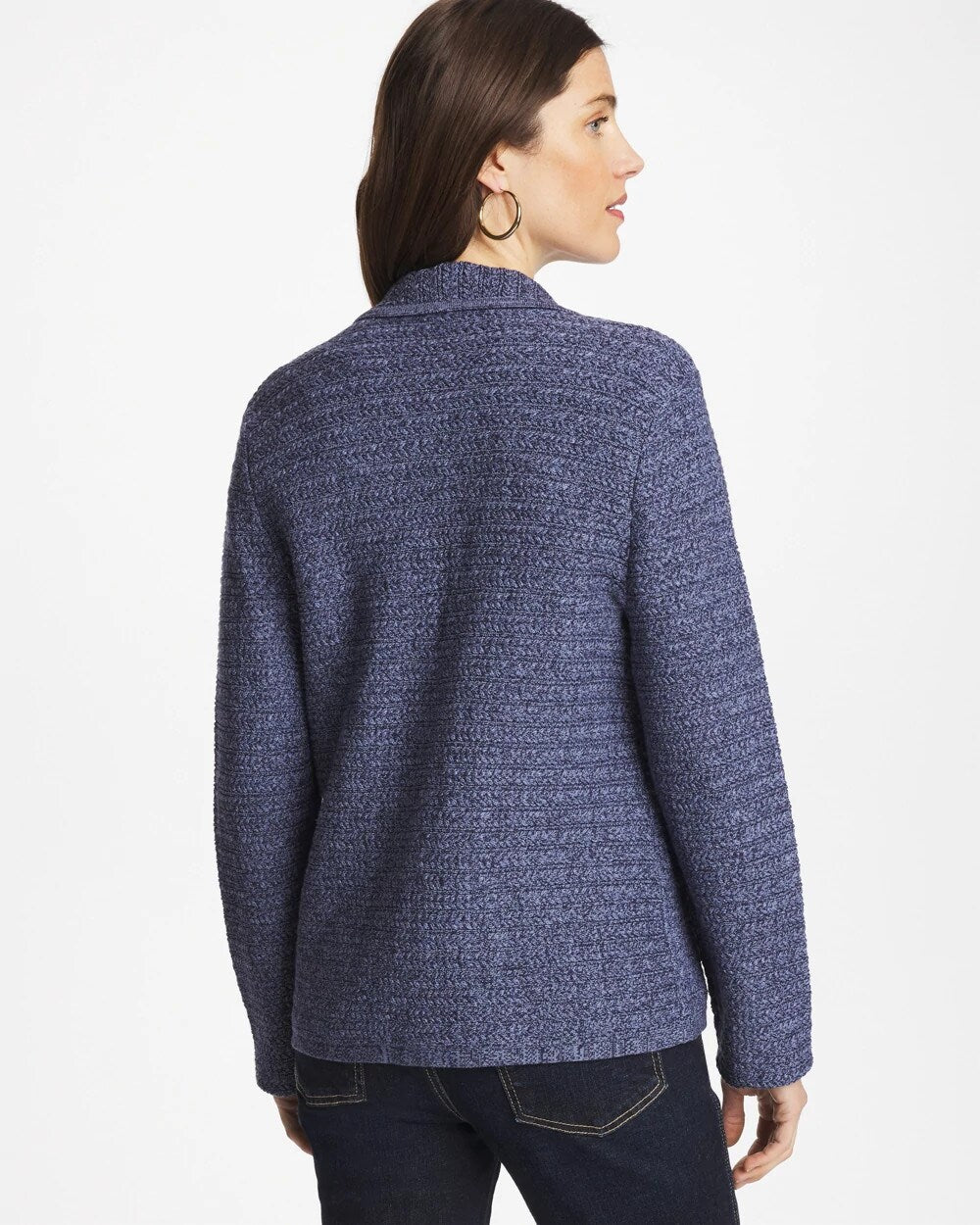 Chico's | Denim Inspired Textured Cardigan/ Medium Denim