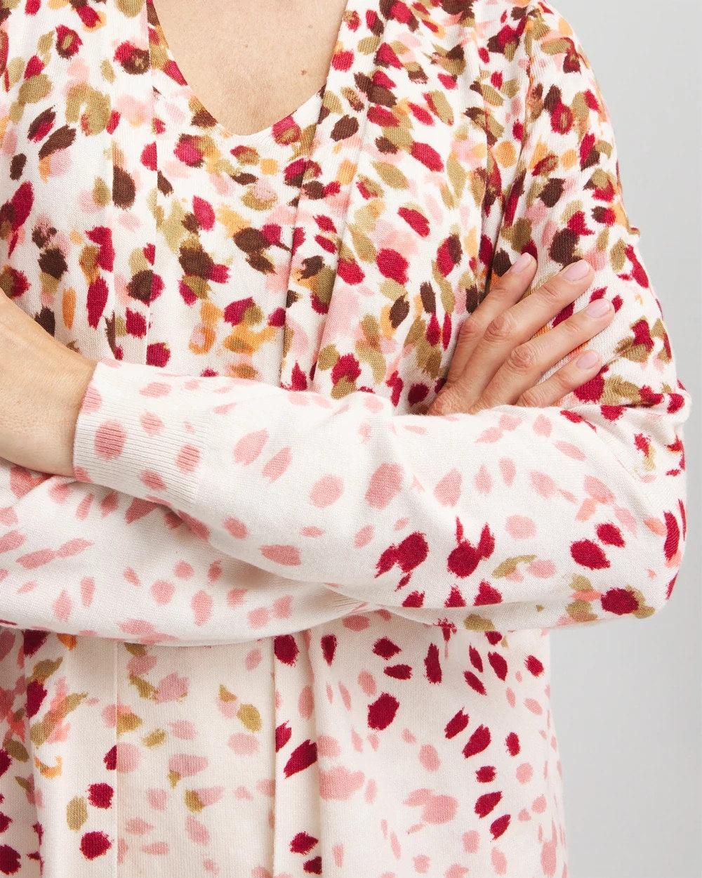 Chico's | Ombré Printed V-Neck Cardigan/ Multi