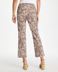 Chico's | Brigitte™ Animal Print Crop Flare Pants/ Pale Sand