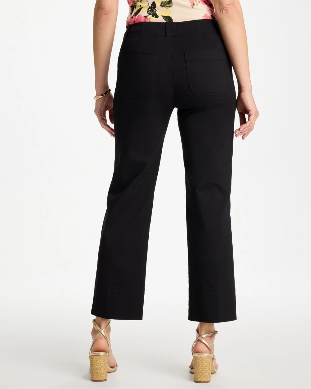 Chico's | High Hem Straight Crop Pants/ Black