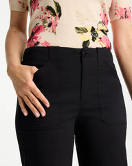 Chico's | High Hem Straight Crop Pants/ Black