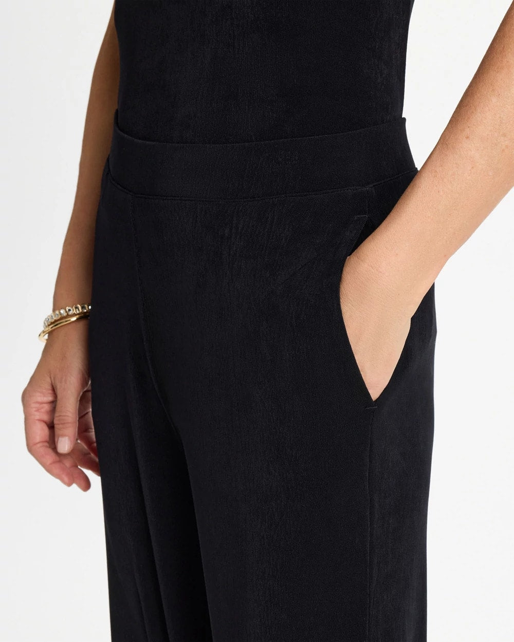 Chico's | Petite Travelers™ Wide-Leg Pocket Pants/ Travelers Black