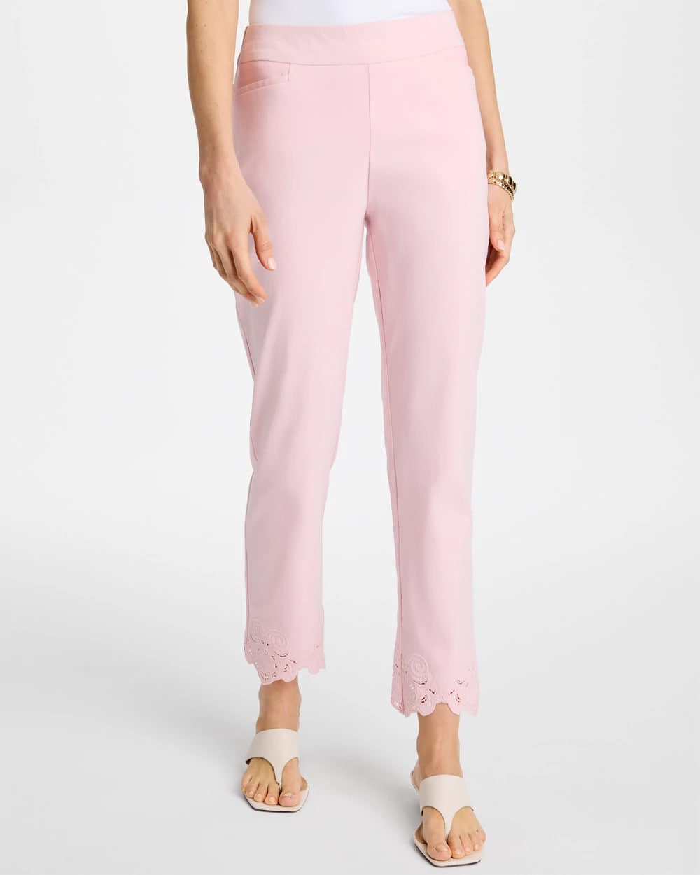 Chico's | Embroidered Brigitte™ Slim Crop Pant/ Sweet Blossom
