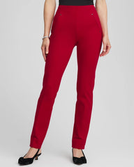 Chico's | Juliet Slim Trim Detail Pants/ Carmine Red