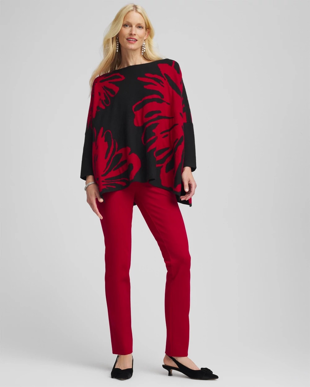Chico's | Juliet Slim Trim Detail Pants/ Carmine Red