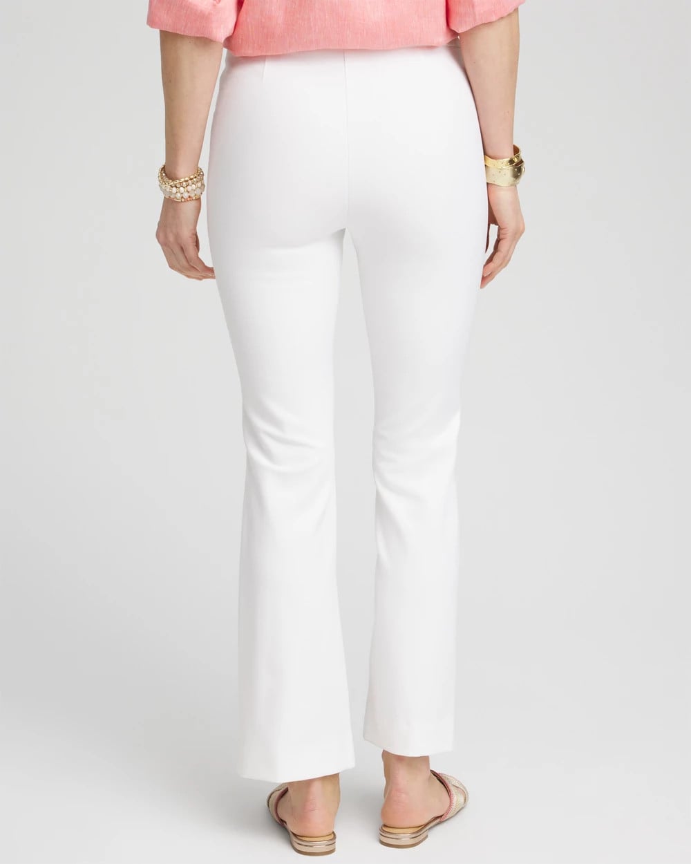 Chico's | Lightweight Juliet Flared Ankle Pants/ Alabaster