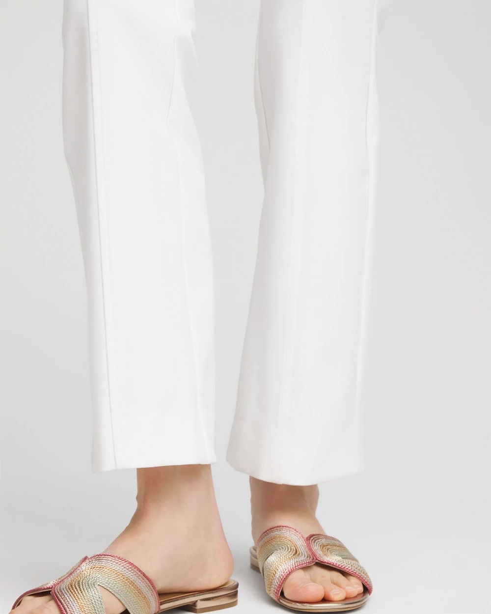 Chico's | Lightweight Juliet Flared Ankle Pants/ Alabaster