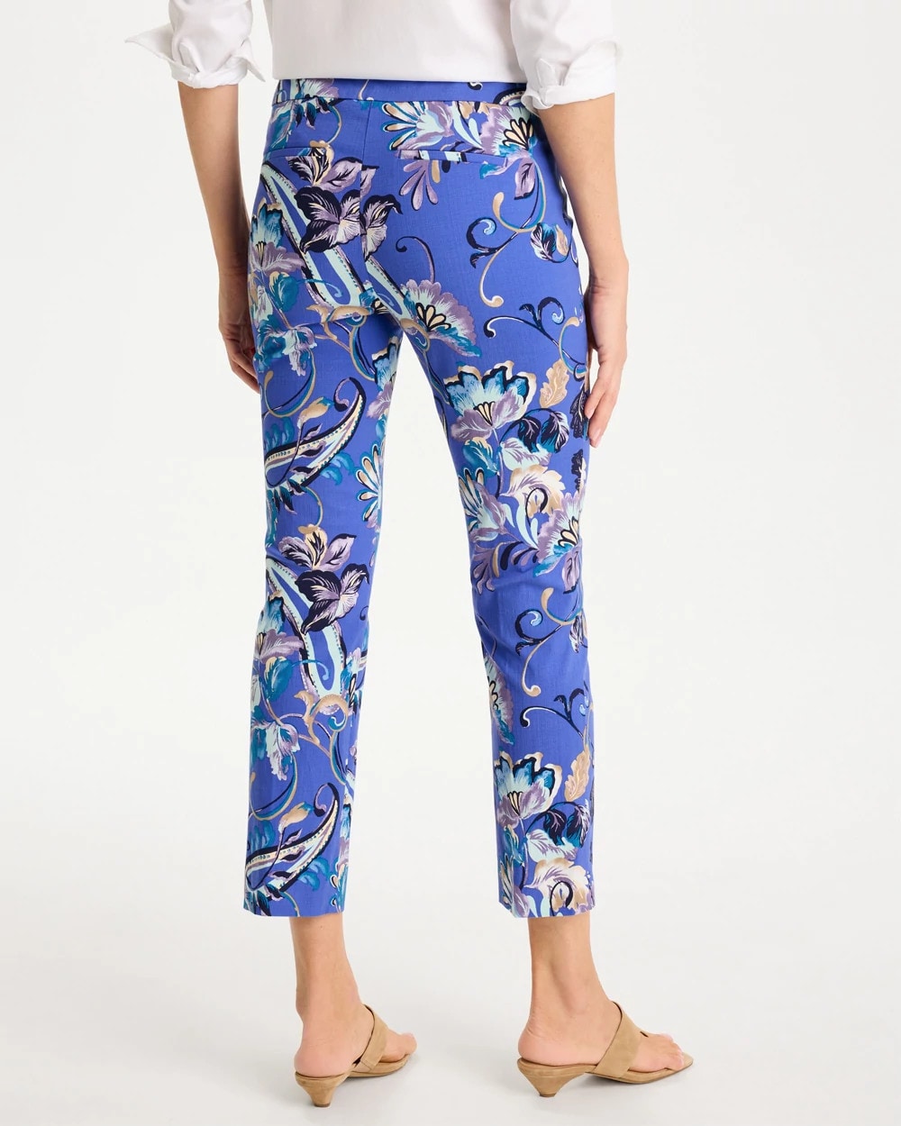 Chico's | Brigitte™ Slim Mae Paisley Crop Pant/ Amparo Blue