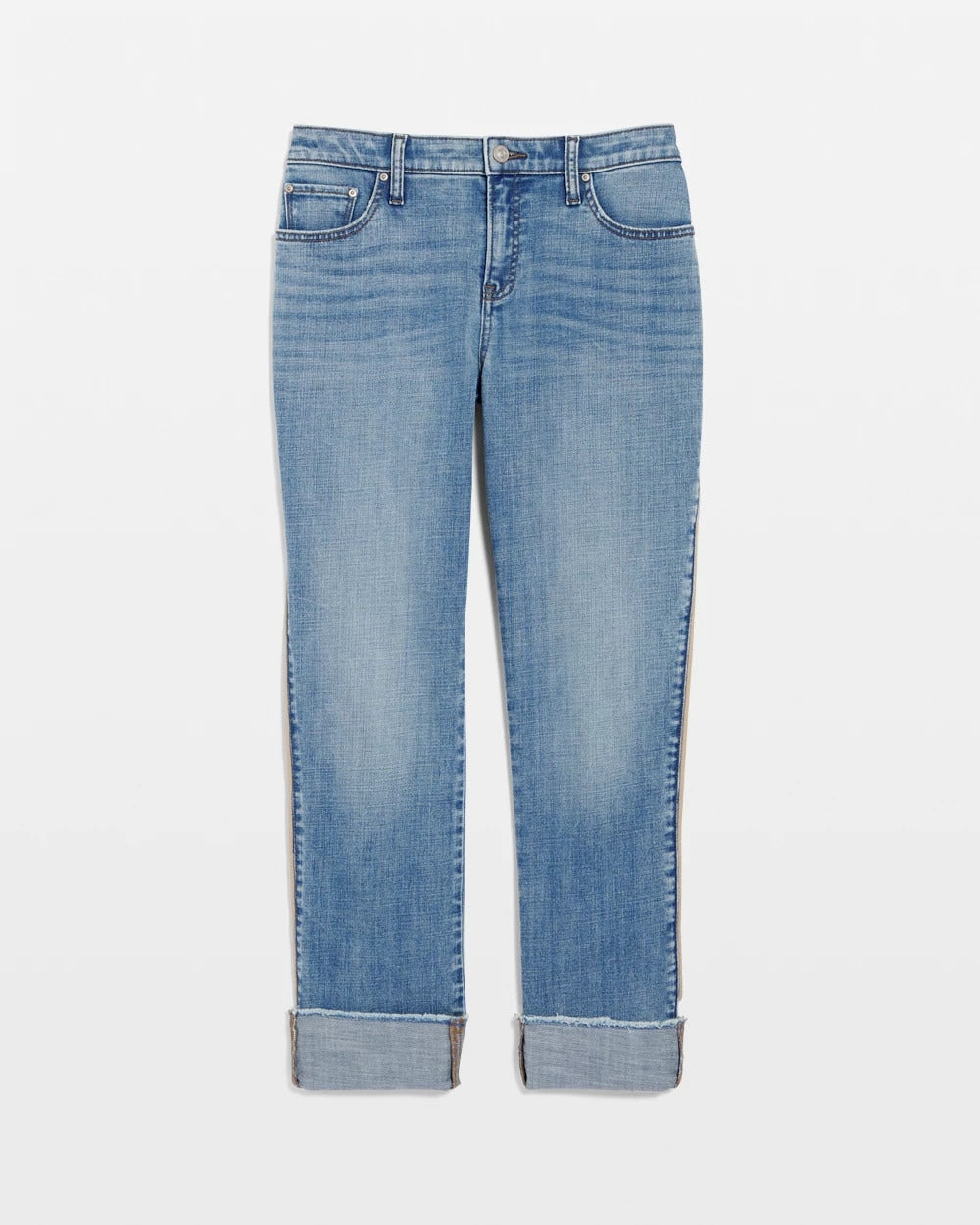 Chico's | Girlfriend Roll Cuff Crop Jeans/ Allegro Indigo
