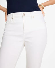 Chico's | No-Stain Girlfriend Frayed Ankle Jeans/ Alabaster