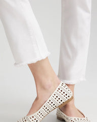 Chico's | Girlfriend Frayed Cropped No Stain Jeans/ Alabaster