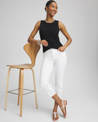 Chico's | No Stain Girlfriend Cropped Jeans/ Alabaster