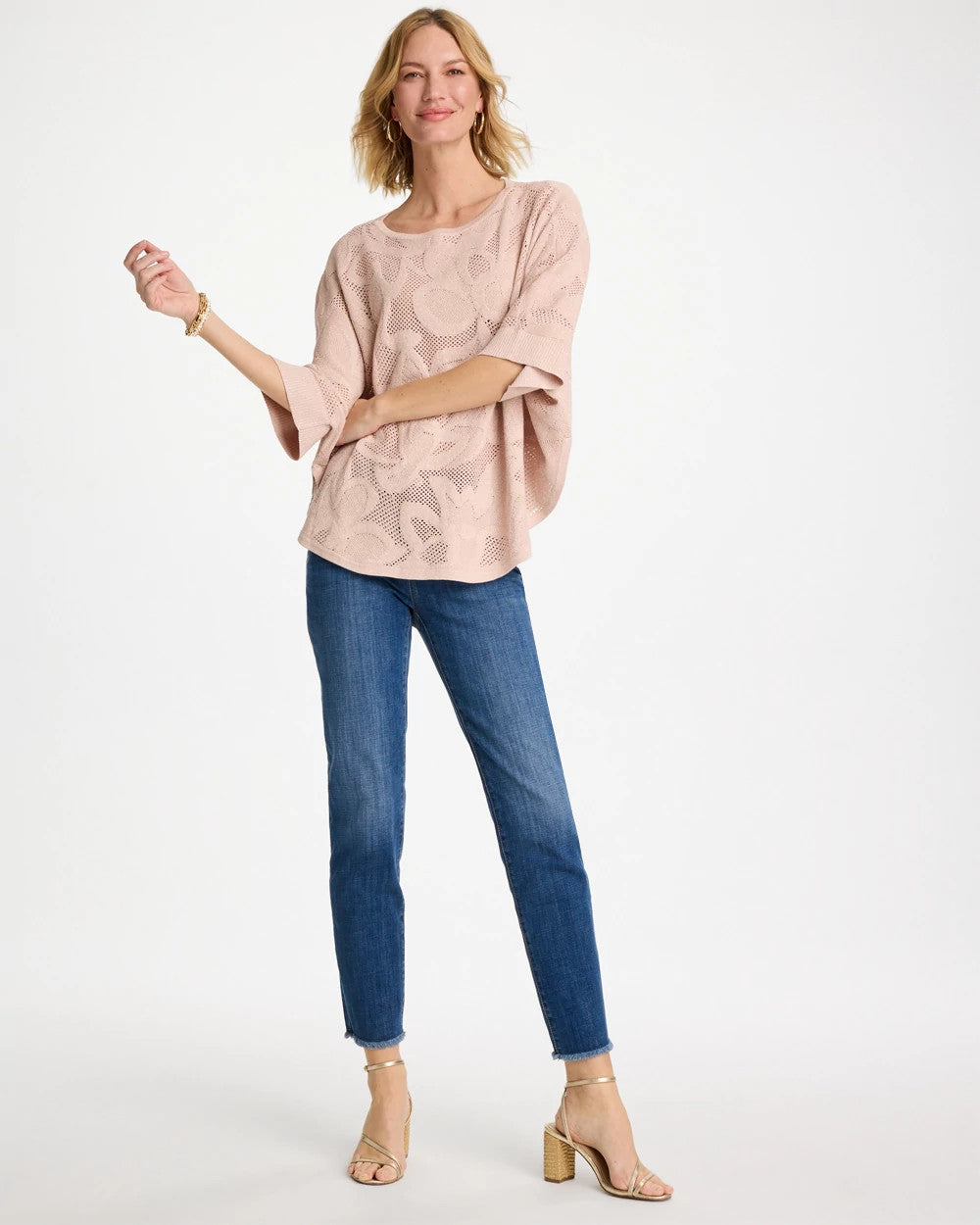 Chico's | Girlfriend Slim Frayed Ankle Jeans/ Kailua Indigo