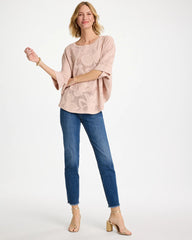 Chico's | Girlfriend Slim Frayed Ankle Jeans/ Kailua Indigo