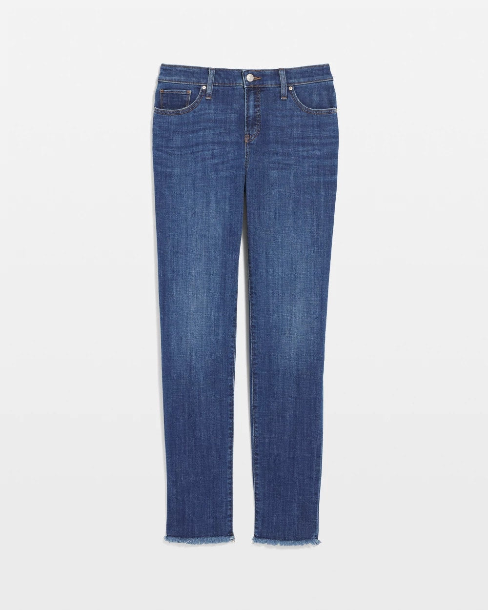 Chico's | Girlfriend Slim Frayed Ankle Jeans/ Kailua Indigo
