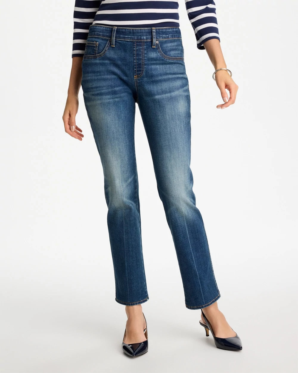 Chico's | Pull-On Straight Jeans/ Santorini Indigo