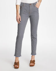 Chico's | Pinnacle Stripe Girlfriend Ankle Jeans/ Denim